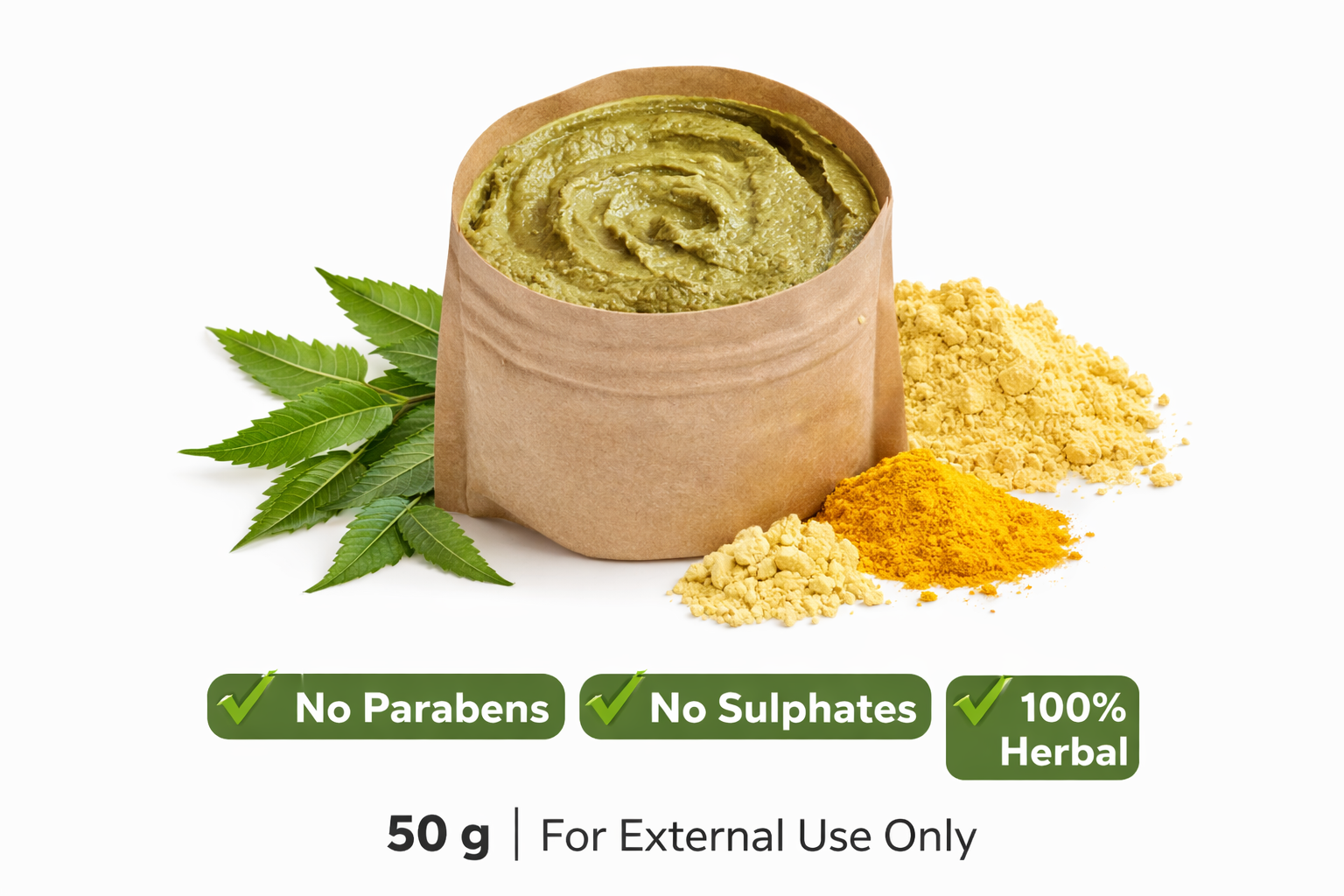 Tatva Herbs Neem + Multani Mitti Face Pack – 50gm