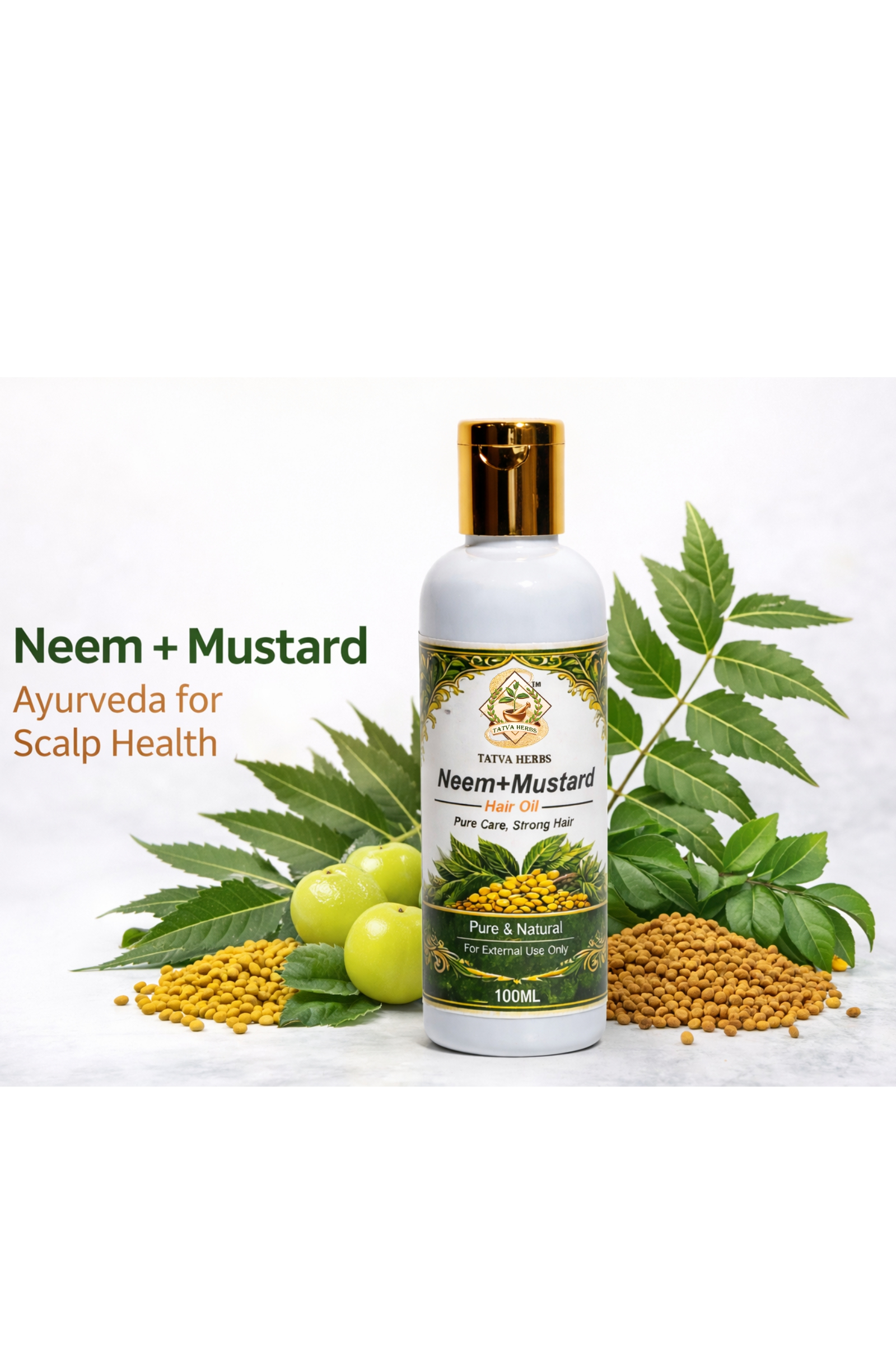 Tatva Herbs Neem + Mustard Hair Oil – 100ml