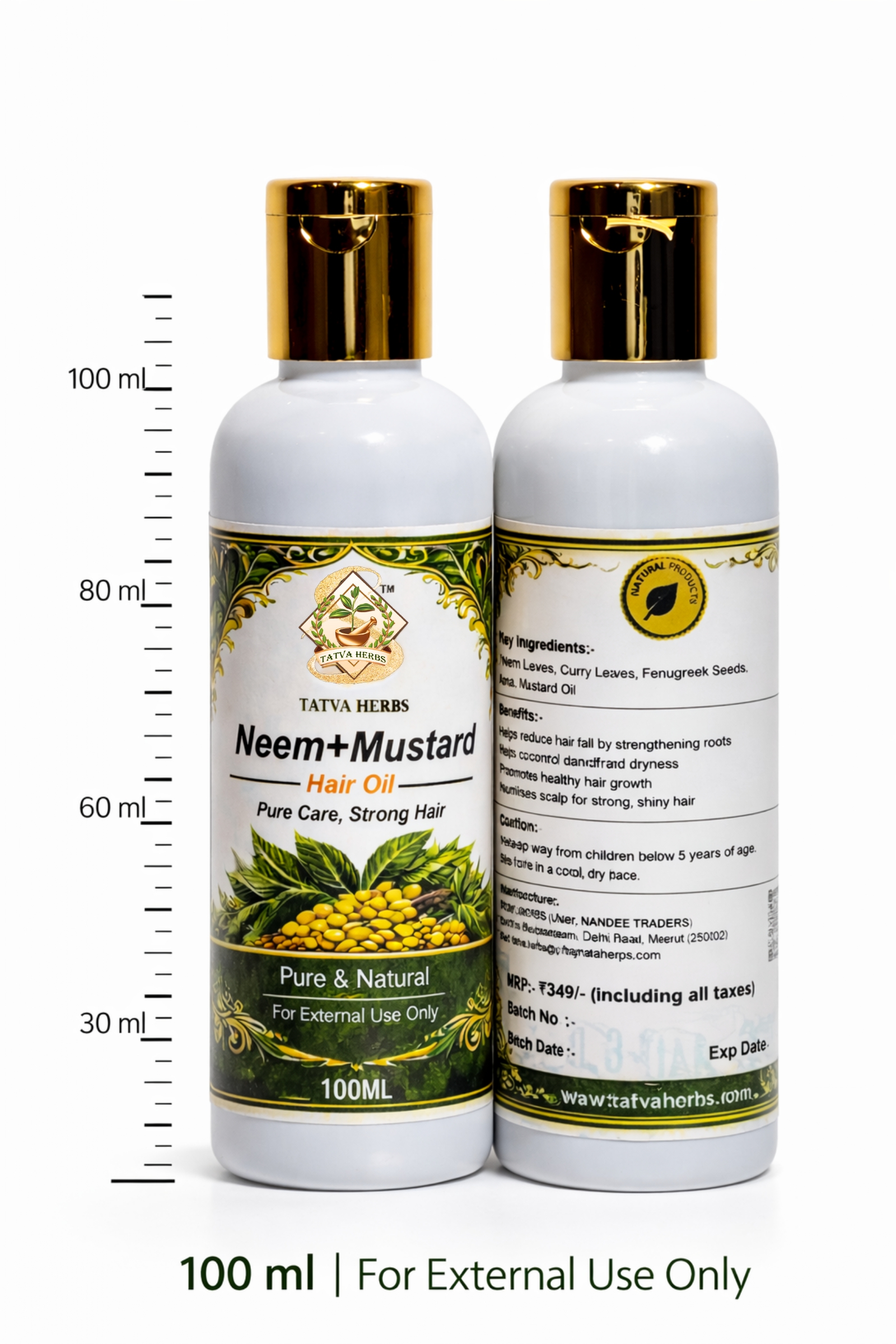 Tatva Herbs Neem + Mustard Hair Oil – 100ml